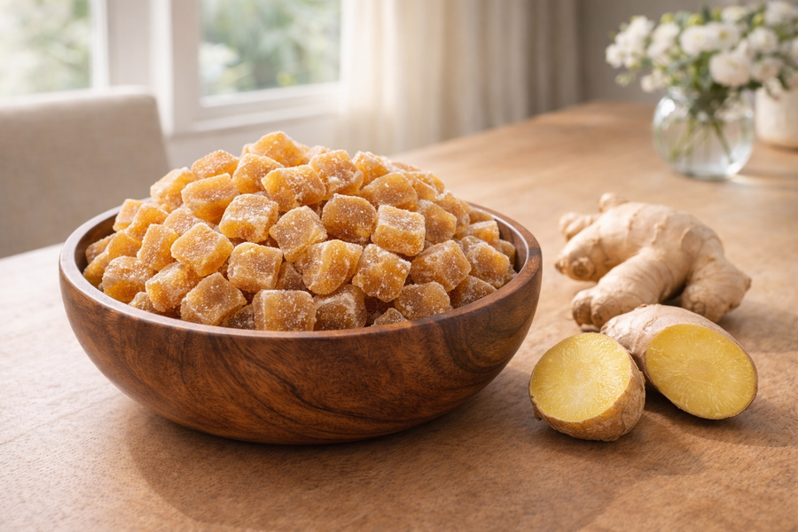 Dried Sweet Ginger | Healthy Ginger Snack India