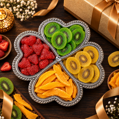 Premium Dry Fruit & Roasted nuts Gift Hamper – 4 Variety Small Combo Platter