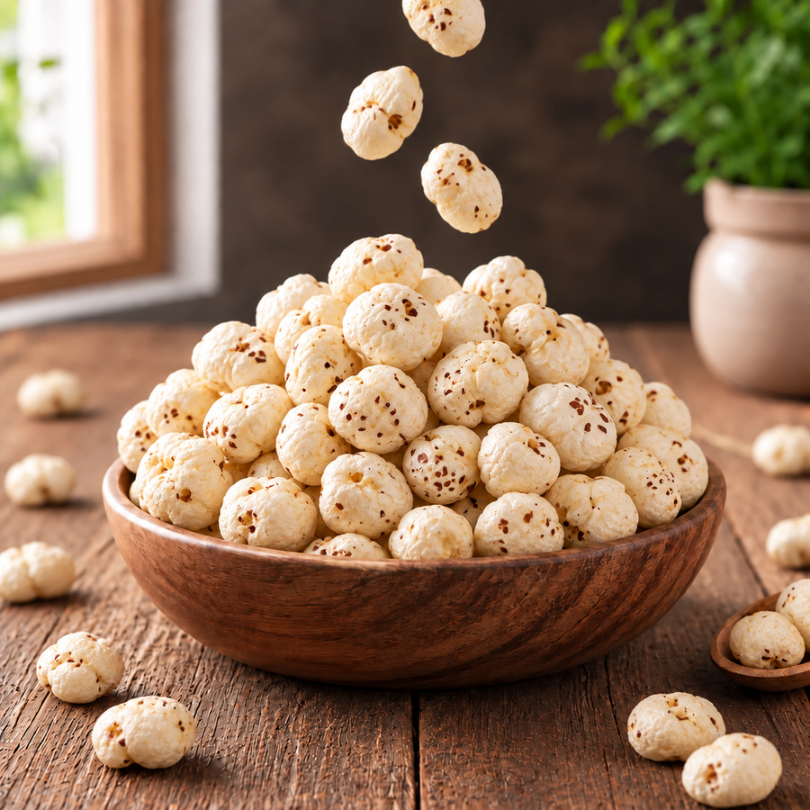 100% Raw Premium Phool Makhana | Handpicked Large Fox Nuts (Gorgon/Lotus Seeds)