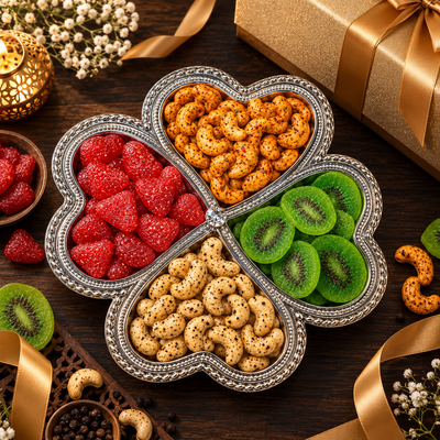 Premium Dry Fruit & Roasted nuts Gift Hamper – 4 Variety Small Combo Platter