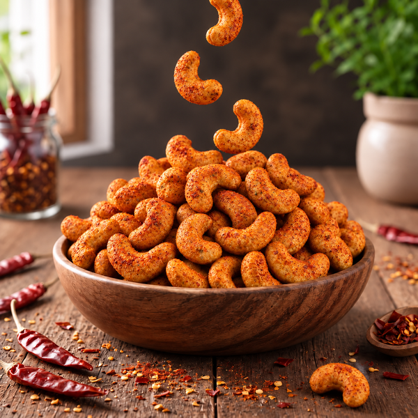 Dry Roasted Tandoori Cashews | Smoky Spice Seasoned Kaju